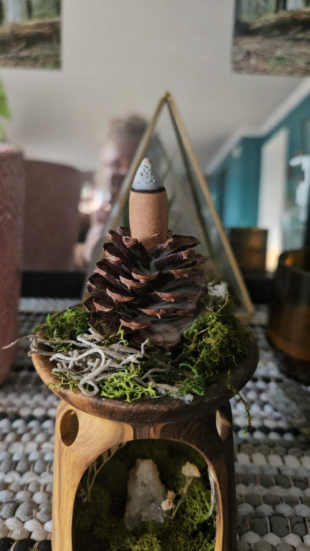 The Enchanted Pinecone- incense burner