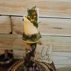 Golden Serenity Candle Holder